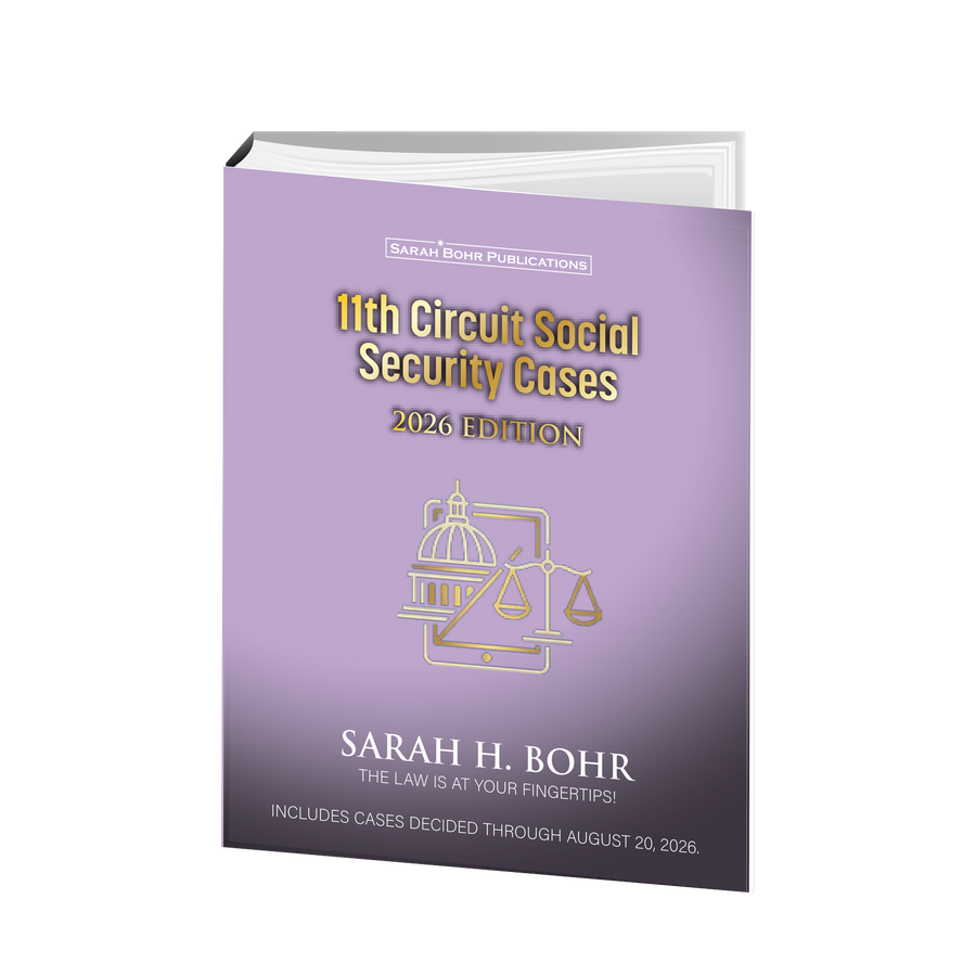 11th Circuit Social Security Cases 2026 Edition